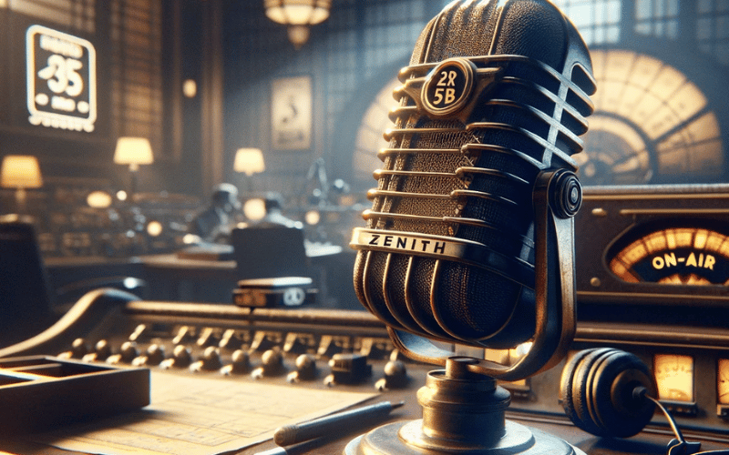 What is the Zenith 5B microphone’s historical significance